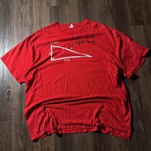 Math Humor T Shirt Find X Graphic Tee Geek Nerd‎ Joke Red Mens
